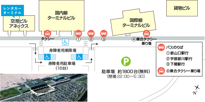 空港から各地へのアクセス | 山口宇部空港