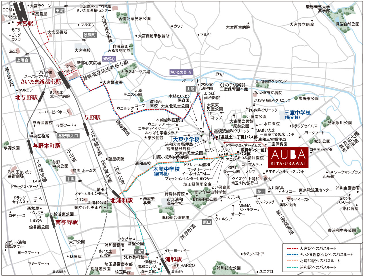 さいたま市大宮区の白地図 | 白地図専門店