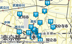 立川レディース鍼灸マッサージ 【はるはる】の道順と近隣の駐車場情報