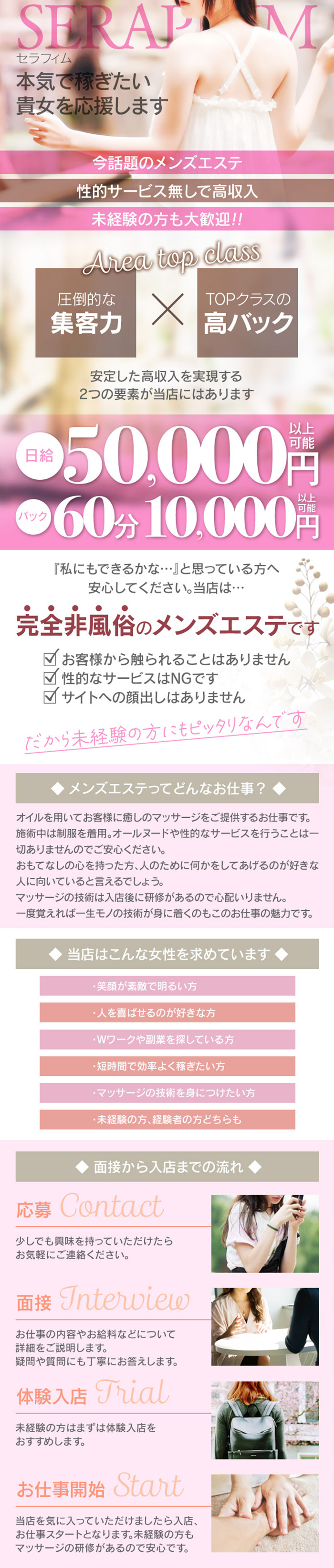 体験入店（体入） - 関東エリアのメンズエステ求人：高収入風俗バイトはいちごなび