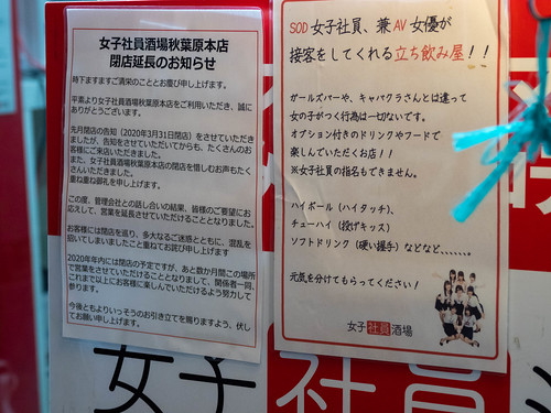 女子社員酒場秋葉原本店」さんが臨時休業(2020/04/01) : 秋葉原asterisk(*)α