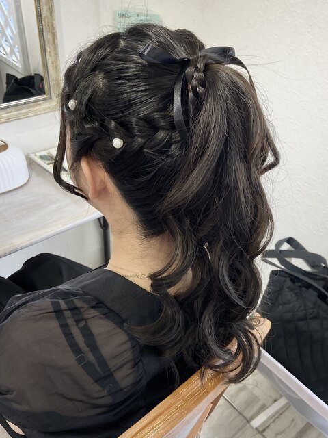 エクステ 卒業式ヘアアレンジ |