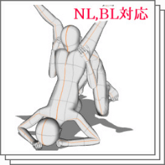 ひよどり越え：四十八手性交体位立体図解