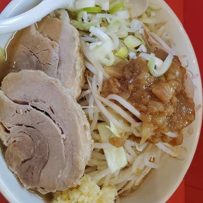 再訪３ 豚ゆう つけ麺(950円)麺250gニンニク |